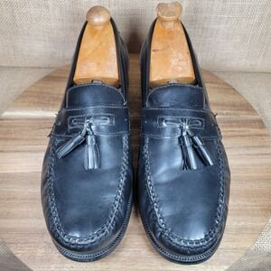 Chaps Ralph Lauren Tassel Loafers Black Leather Dress Shoes Men's 12 Classic